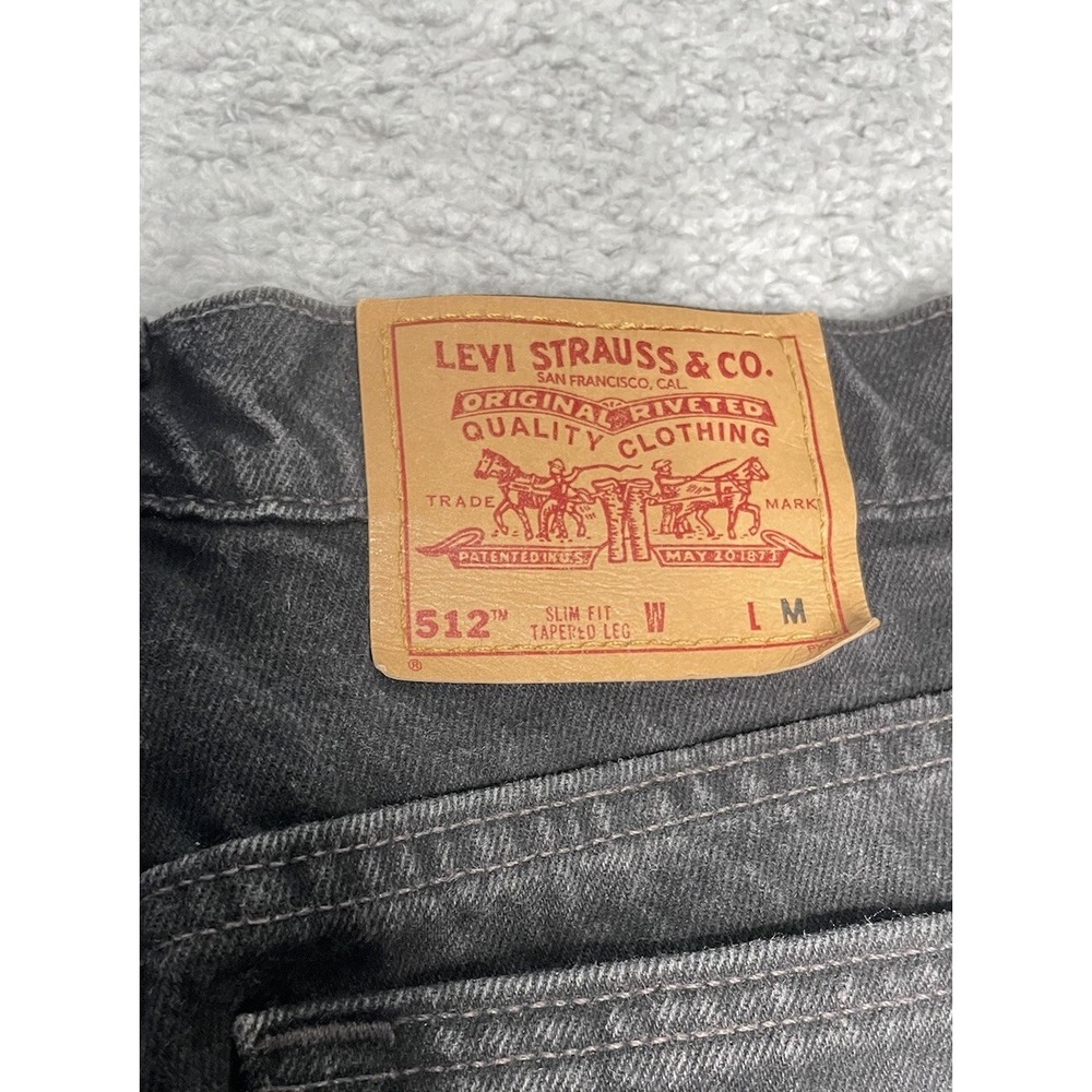 Vintage Levis 512 Jeans Womens Sz 13 JR M Black Slim Fit Tapered Leg Made In USA - Picture 6 of 16